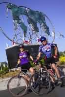 Bikers enjoy the Plaza